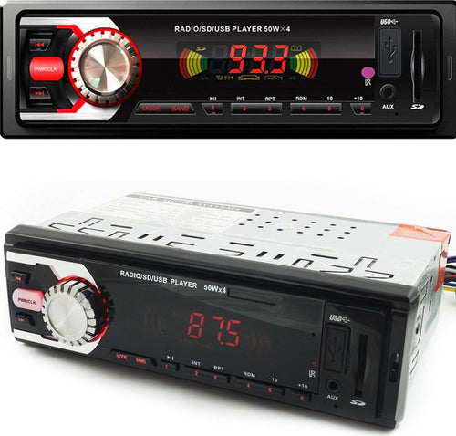 AUTORADIO STEREO AUTO CAMPER RADIO FM MP3 USB SLOT SD AUX 50Wx4 4104 Elettronica/Elettronica per veicoli/Elettronica per auto/Sistemi audio/Autoradio Trade Shop italia - Napoli, Commerciovirtuoso.it