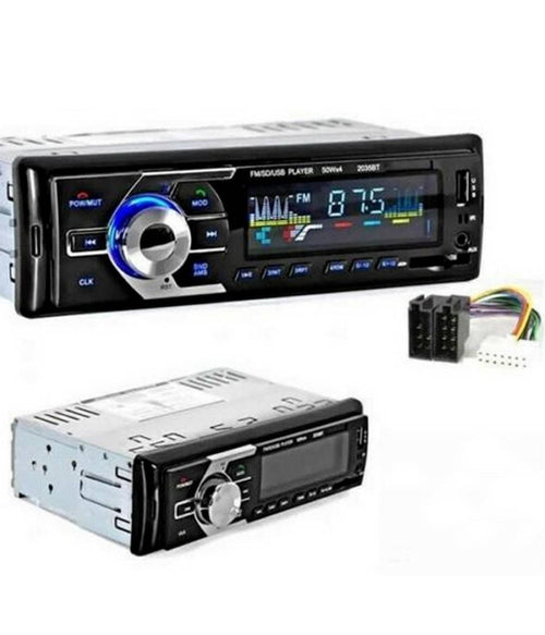 Autoradio Stereo Per Auto Bluetooth Radio Fm Musica Mp3 Sd Usb Mmc Card 2035bt