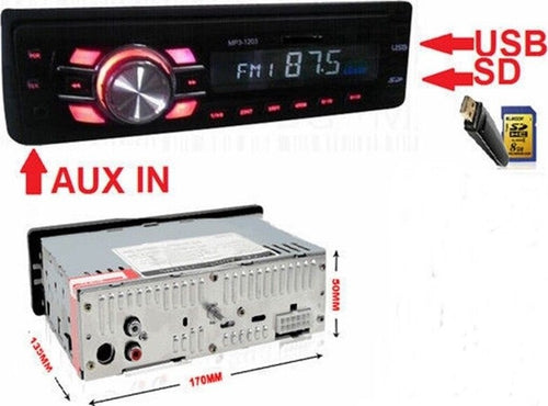 AUTORADIO FM STEREO AUTO LETTORE MP3 USB SD CARD AUX FRONTALINO ESTRAIBILE 1203 Elettronica/Elettronica per veicoli/Elettronica per auto/Sistemi audio/Autoradio Trade Shop italia - Napoli, Commerciovirtuoso.it
