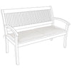 Cuscino per panca a 2 posti, idrorepellente e sfoderabile cerniera lampo, da 115 x 47 cm