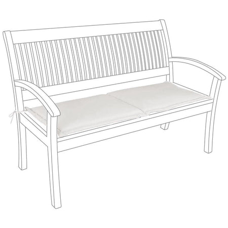 Cuscino per panca a 2 posti, idrorepellente e sfoderabile cerniera lampo, da 115 x 47 cm