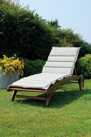 Cuscino per lettino e sdraio da esterno, sfoderabile ed idrorepellente, 190 x 62 cm
