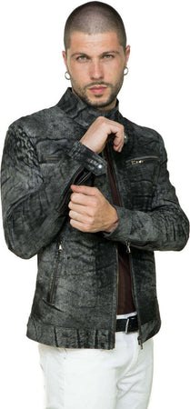 Avatar---Biker-Uomo-Nero-Effetto-Graffiato-in-vera-pelle