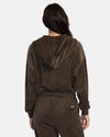 Felpa Cappuccio Zip Donna Rvca Seniesa Estrada Ring