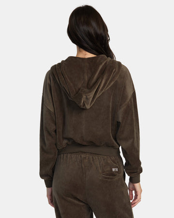 Felpa Cappuccio Zip Donna Rvca Seniesa Estrada Ring