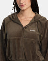Felpa Cappuccio Zip Donna Rvca Seniesa Estrada Ring