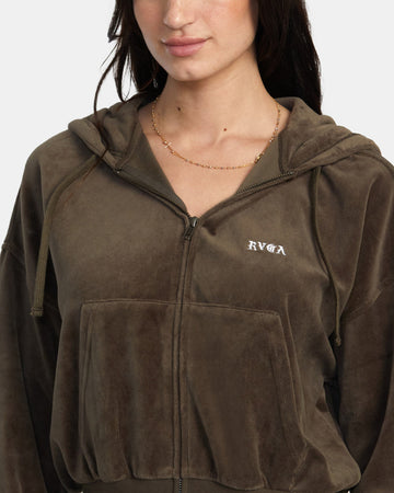 Felpa Cappuccio Zip Donna Rvca Seniesa Estrada Ring