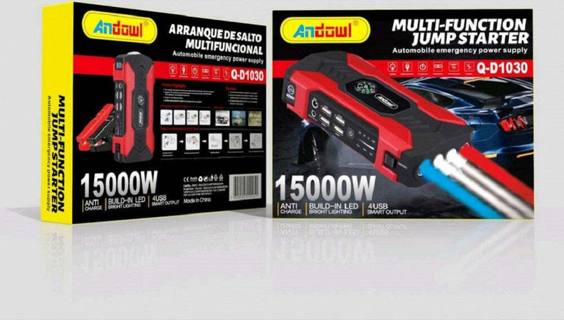 Avviamento Per Auto Multifunzionale Jump Batteria Esterna Torcia 15000ma Q-d1030 Auto e Moto/Accessori per auto/Accessori di emergenza/Avviatori di emergenza Trade Shop italia - Napoli, Commerciovirtuoso.it