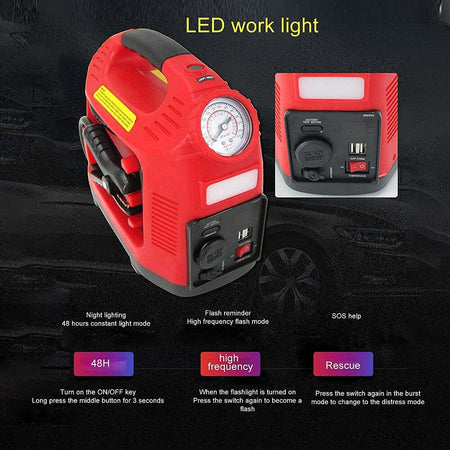 Avviatore Portatile Auto 750a 12v Compressore D'aria Inverter Porta Usb Luce Led Auto e Moto/Accessori per auto/Accessori di emergenza/Avviatori di emergenza Trade Shop italia - Napoli, Commerciovirtuoso.it