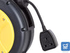 Avvolgicavo di Prolunga Retrattile per Carichi Pesanti con Staffa Girevole 1,5 mm² x 10 m - Presa INGLESE