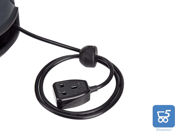 Avvolgicavo di Prolunga Retrattile per Carichi Pesanti con Staffa Girevole 1,5 mm² x 10 m - Presa INGLESE