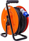 Avvolgicavo industriale IP44 - 2 prese CEE, 1 presa Schuko - 30 metri 220V - Cavo in Neoprene H07Rn-f