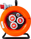 Avvolgicavo industriale IP67 - 3 prese CEE 4 POLI 16A - 30 metri 400V - Cavo in Neoprene H07rn-f