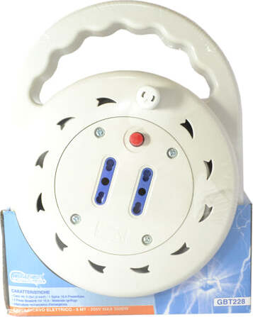 Avvolgicavo Manuale 4 Prese Universali P40 Bipasso/Schuko 10/16A 2P+T, Spina S17 16A 2P+T, Cavo 3Gx1,5Mm 5 Metri, 230V, Max 3200W Elettronica/Accessori di alimentazione elettrica/Prolunghe Non solo alimenti - Albano Laziale, Commerciovirtuoso.it