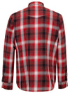 Tom Ford Camicia a Quadri in Misto Cotone - Rosso e Bianco da uomo