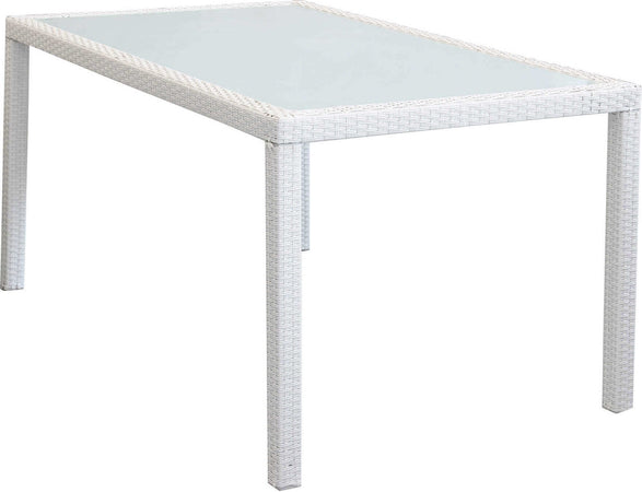 AXONA---set-tavolo-da-giardino-con-piano-in-vetro-150x90-compreso-di-4-poltrone-intreccio-in-rattan-sintetico-Bianco-Milani-Home