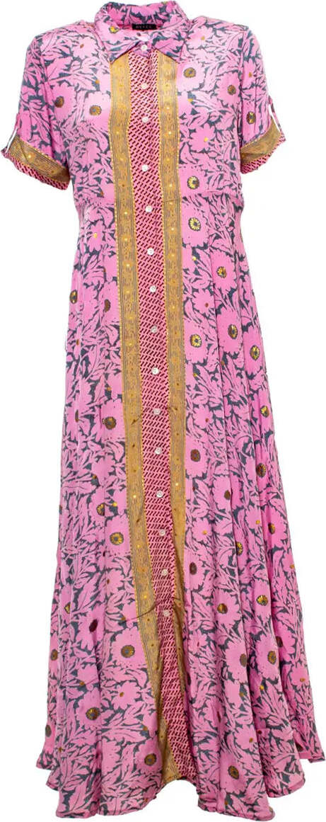 AYFEE-|-Abito-chemisier-lungo-con-cintura-poliseta