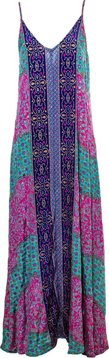 AYFEE-|-Abito-dritto-lungo-spalline-poliseta