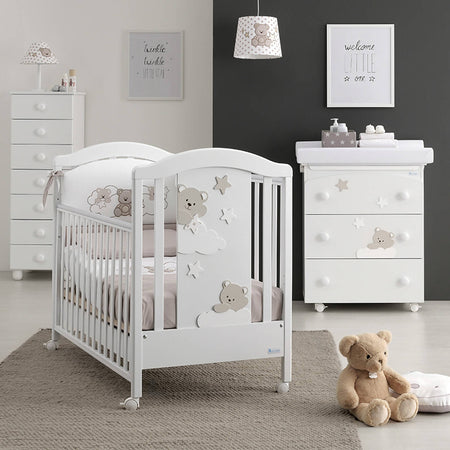 Azzurra Design Lettino Neonati Mars + Fasciatoio Bagnetto Vaschetta Anatomica + Completo Lettino Piumone + Lenzuolo + Materasso In Omaggio Casa e cucina/Arredamento/Cameretta bambini/Lettini per neonati e bambini/Lettini con sbarre Mondo Bimbo - Bagnara Calabra, Commerciovirtuoso.it
