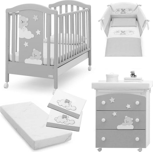 Azzurra Design Lettino Neonati Mars + Fasciatoio Bagnetto Vaschetta Anatomica + Completo Lettino Piumone + Lenzuolo + Materasso In Omaggio Casa e cucina/Arredamento/Cameretta bambini/Lettini per neonati e bambini/Lettini con sbarre Mondo Bimbo - Bagnara Calabra, Commerciovirtuoso.it