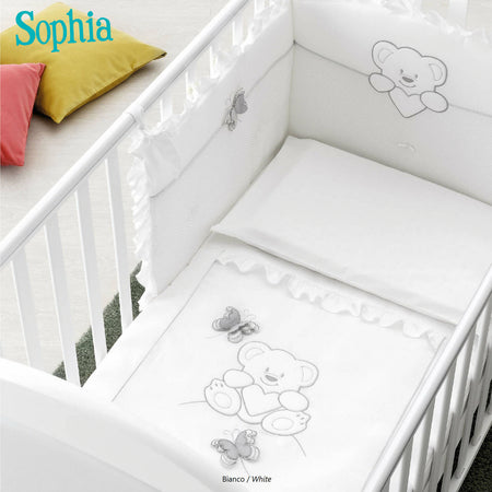 Azzurra Design Lettino Neonati Sophia + Fasciatoio Bagnetto Vaschetta Anatomica + Completo Lettino Piumone + Lenzuolo + Velo Con Asta + Materasso Casa e cucina/Arredamento/Cameretta bambini/Lettini per neonati e bambini/Lettini con sbarre Mondo Bimbo - Bagnara Calabra, Commerciovirtuoso.it