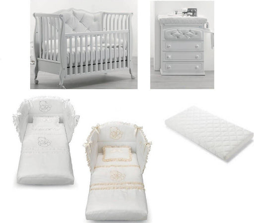 Azzurra Design Rinascimento Chester Lettino + Fasciatoio Bagnetto Vaschetta Anatomica + Completo Lettino Piumone + Velo Con Asta + Matarasso In Omaggio Casa e cucina/Arredamento/Cameretta bambini/Lettini per neonati e bambini/Lettini con sbarre Mondo Bimbo - Bagnara Calabra, Commerciovirtuoso.it