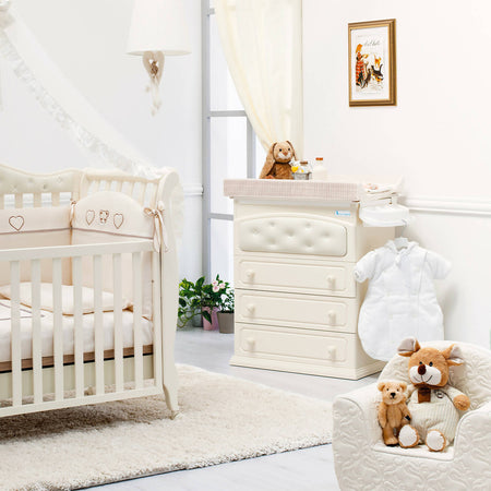 Azzurra Design Trionfo Diamonds Lettino Neonati + Fasciatoio Bagnetto Vaschetta Anatomica + Completo Lettino Piumone + Lenzuolo + Velo Con Asta + Materasso Casa e cucina/Arredamento/Cameretta bambini/Lettini per neonati e bambini/Lettini con sbarre Mondo Bimbo - Bagnara Calabra, Commerciovirtuoso.it