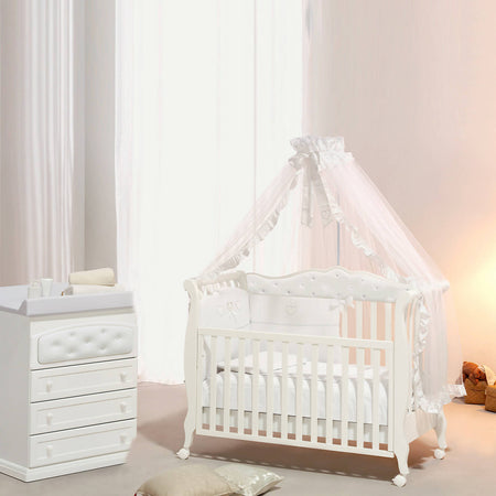 Azzurra Design Trionfo Diamonds Lettino Neonati + Fasciatoio Bagnetto Vaschetta Anatomica + Completo Lettino Piumone + Lenzuolo + Velo Con Asta + Materasso Casa e cucina/Arredamento/Cameretta bambini/Lettini per neonati e bambini/Lettini con sbarre Mondo Bimbo - Bagnara Calabra, Commerciovirtuoso.it