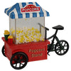 Scena bicicletta porta-popcorn per villaggio di Natale, con led luminosi, da 12 x 6 x 11 cm