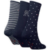 Tommy Hilfiger gift box 3 paia calzini da donna blu 701236464001
