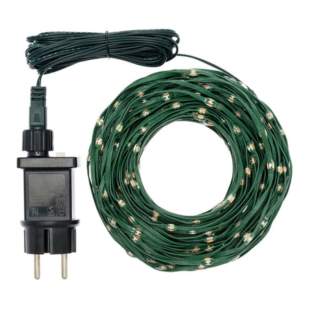 Catena lineare "Gocce luminose" con led da Ø 4 mm con cavo 8 giochi di luce