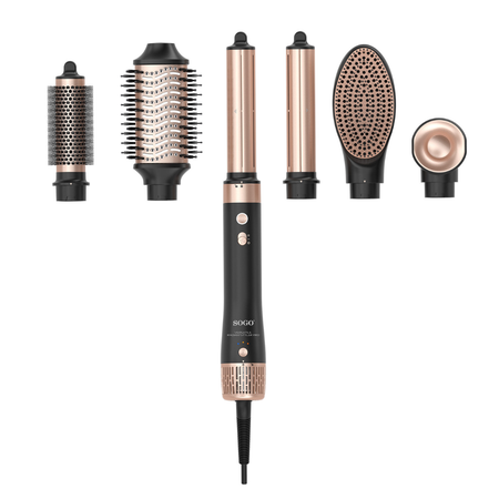 Asciugacapelli Styler 6 in 1 con Tecnologia Coanda 1400W Motore BLDC Ionico con 6 Accessori per Lisciare e Arricciare