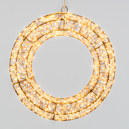 Corona di Natale luminosa a luce calda con effetto "Flashled Diamond" decorazione natalizia