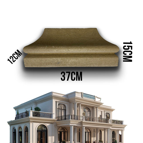 €14,99pz *** STOCK *** Fregio capitello cimasa per esterno in xps resinati 37x15x12cm PDB12 - Eternal Parquet