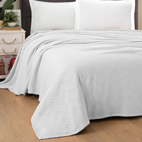 Copriletto Maestri Cotonieri Zig Zag Singolo Cotone - The King Luxury