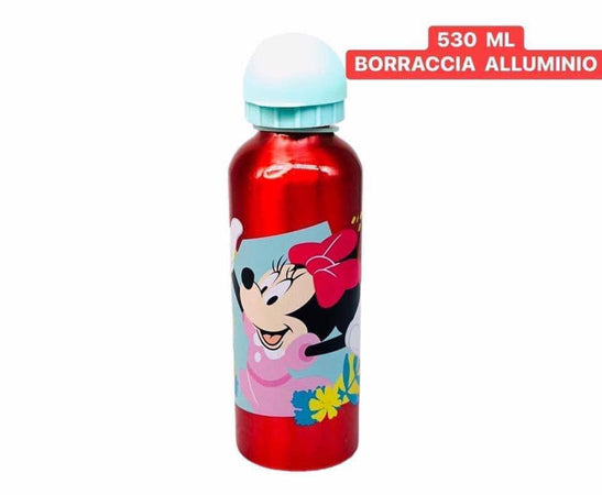 Borraccia personaggi disney in alluminio 530 ml con beccuccio e coperchio stampa a scelta