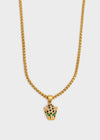 Collana ciondolo tigre e pietre