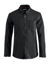 Camicia Oxford Nero Manica Lunga Camicia Button Down