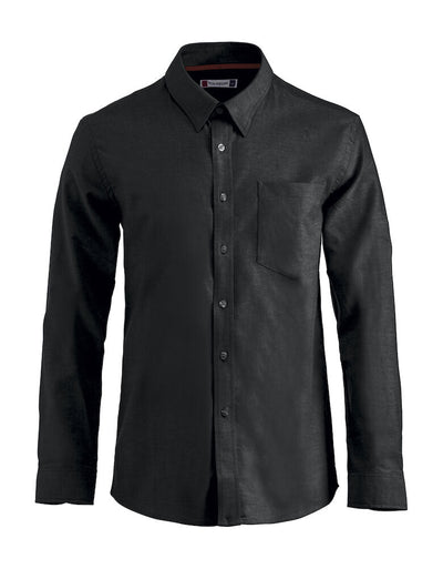 Camicia Oxford Nero Manica Lunga Camicia Button Down