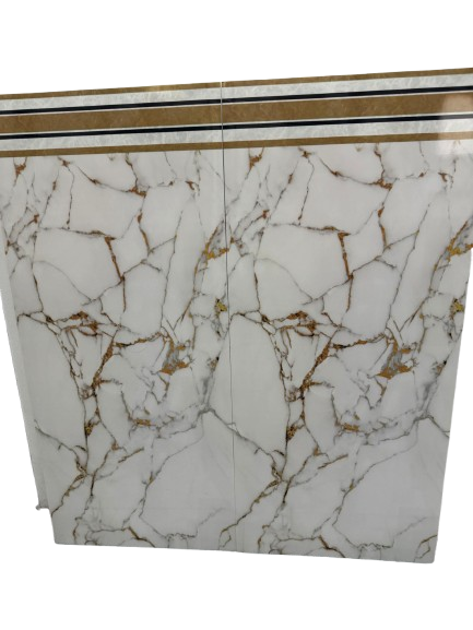 Pannello 40x90 cm effetto  marmo linea oro con greca 230 pezzi (80mq)