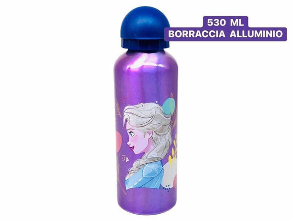 Borraccia personaggi disney in alluminio 530 ml con beccuccio e coperchio stampa a scelta
