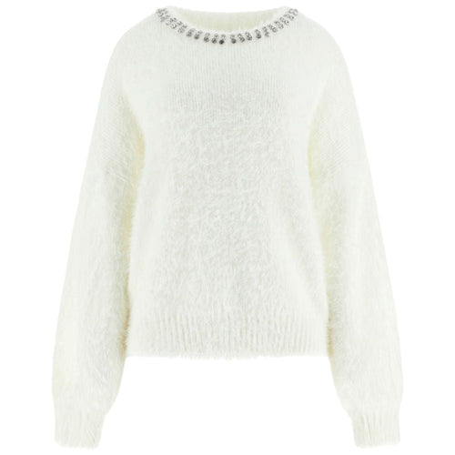 Guess maglione bianco con pietre ARISA W5BR58 Z3BH0 G1O6