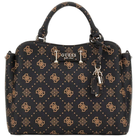 Guess borsa a mano marrone Silia 4G logo peony HWGP9890060ESL