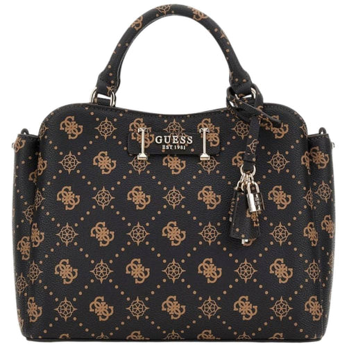 Guess borsa a mano marrone Silia 4G logo peony HWGP9890060ESL