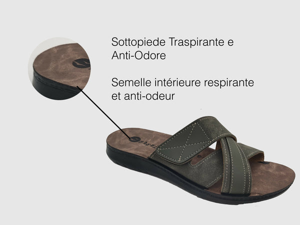 Ciabatte Uomo In Pelle - Sandali Estivi Comodi Per Spiaggia E Casa, Super Leggeri E Antiscivolo - Foto 6