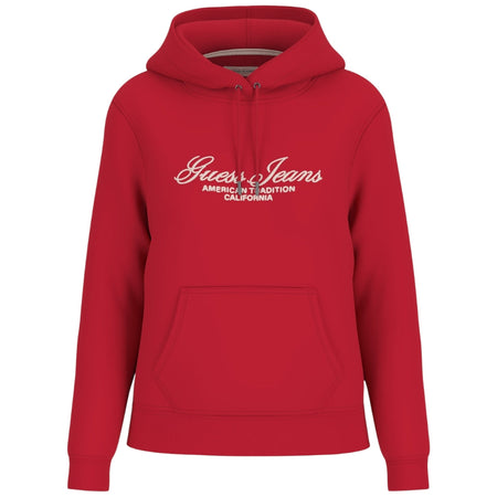 Guess felpa rossa con cappuccio GJ W5YQ13 K68I4 G585