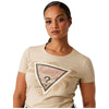 Guess t-shirt beige logo triangolo W5YI13J1314G1L7