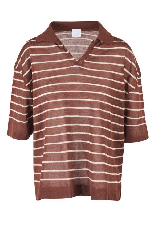 LA FEMME BLANCHE La Femme Blanche - T-shirt - 451612 - Cioccolato da donna