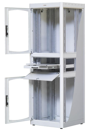 Armadio Rack 19'' 600x600 38U con Ripiano Tastiera Grigio
