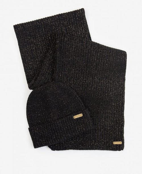 Barbour International cappello e sciarpa donna estoril beanie e scarf gift fw23